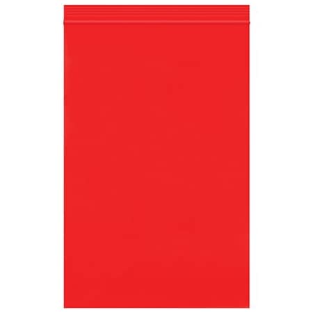 Bsc Preferred 6 x 9'' - 2 Mil Red Reclosable Poly Bags, 1000PK BUY03998283